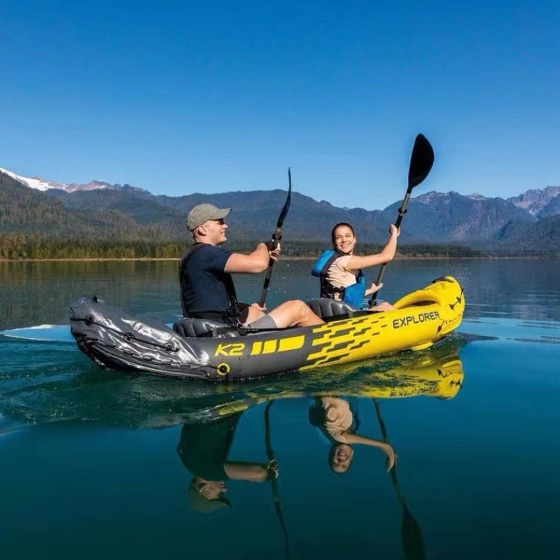 Outdoor Adventure Kayak - Perahu Karet Dua Orang, Rakit Dinghy