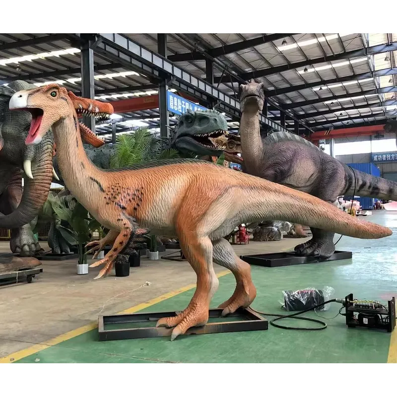Outdoor Adventure Educator - Patung Dinosaurus Animasi dari Fiberglass dan