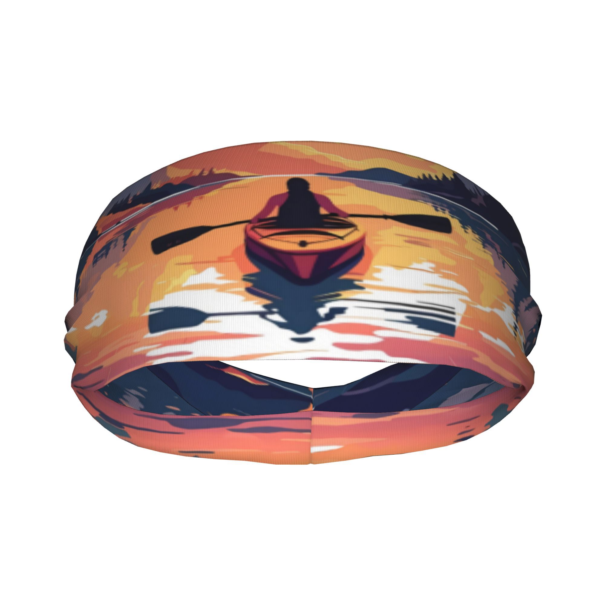Outdoor Adventure Kayak - Ikat Kepala Motif Kayak Sunset untuk