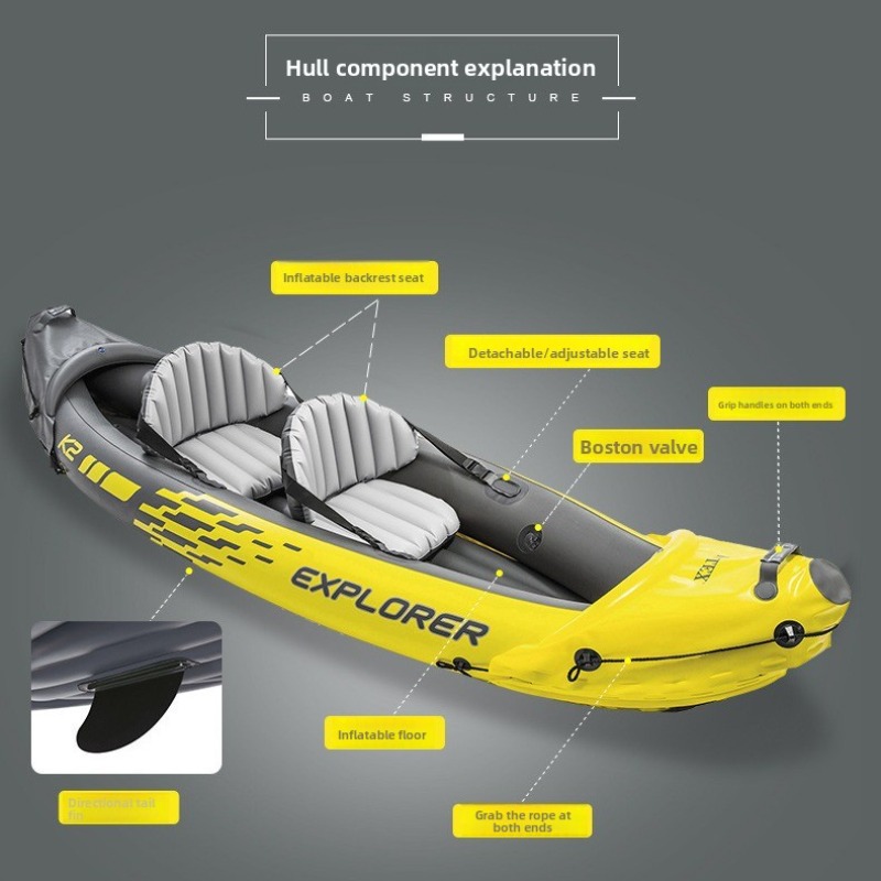 Perahu Karet Dua Orang, Rakit  - Outdoor Adventure Kayak ulasan dan harga