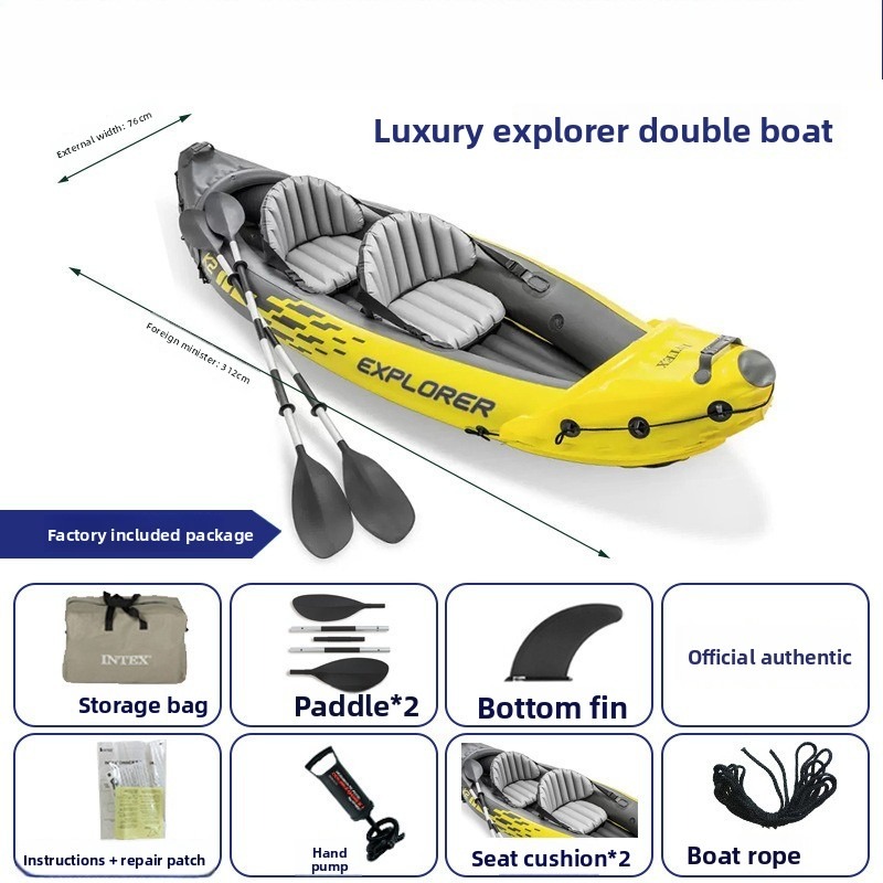 Perahu Karet Dua Orang, Rakit  - Outdoor Adventure Kayak ulasan dan harga
