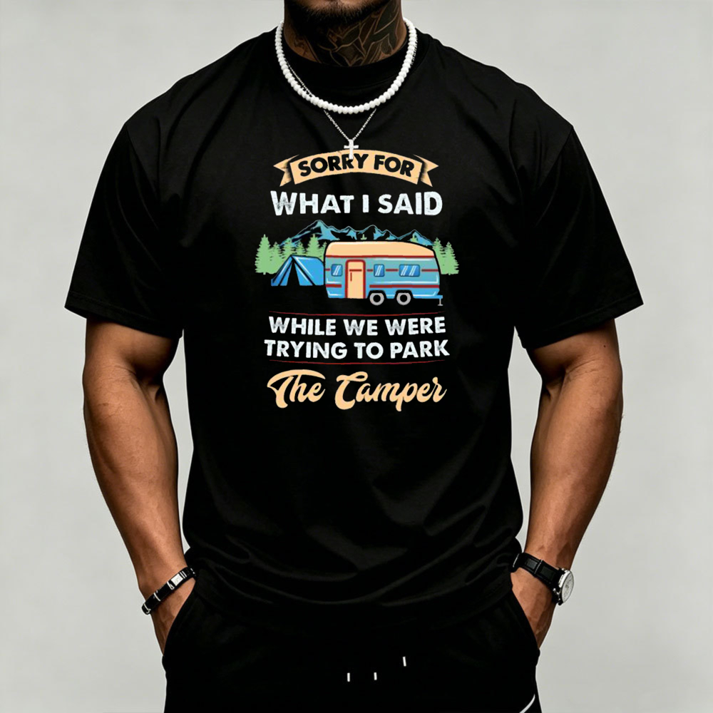 Kaos Pria Bergambar Camper Tra - Outdoor Adventure Quotes ulasan dan harga