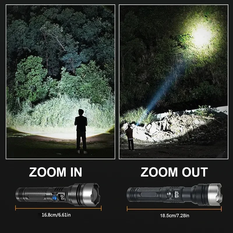Senter LED 900000LM yang Kuat, - Outdoor Adventure Travel ulasan dan harga