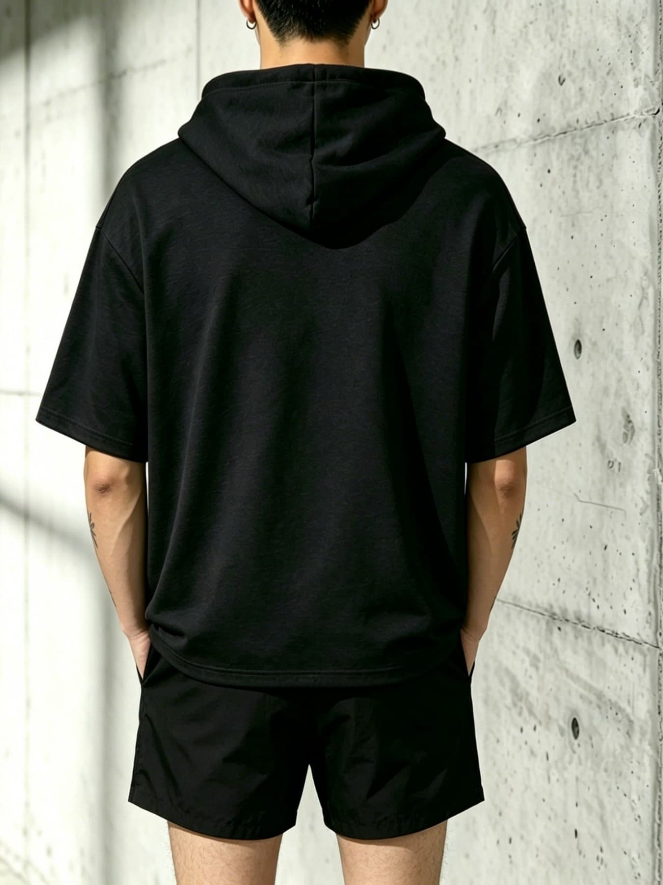 Kaos Hoodie Lengan Pendek Pria - Outdoor Adventure World ulasan dan harga
