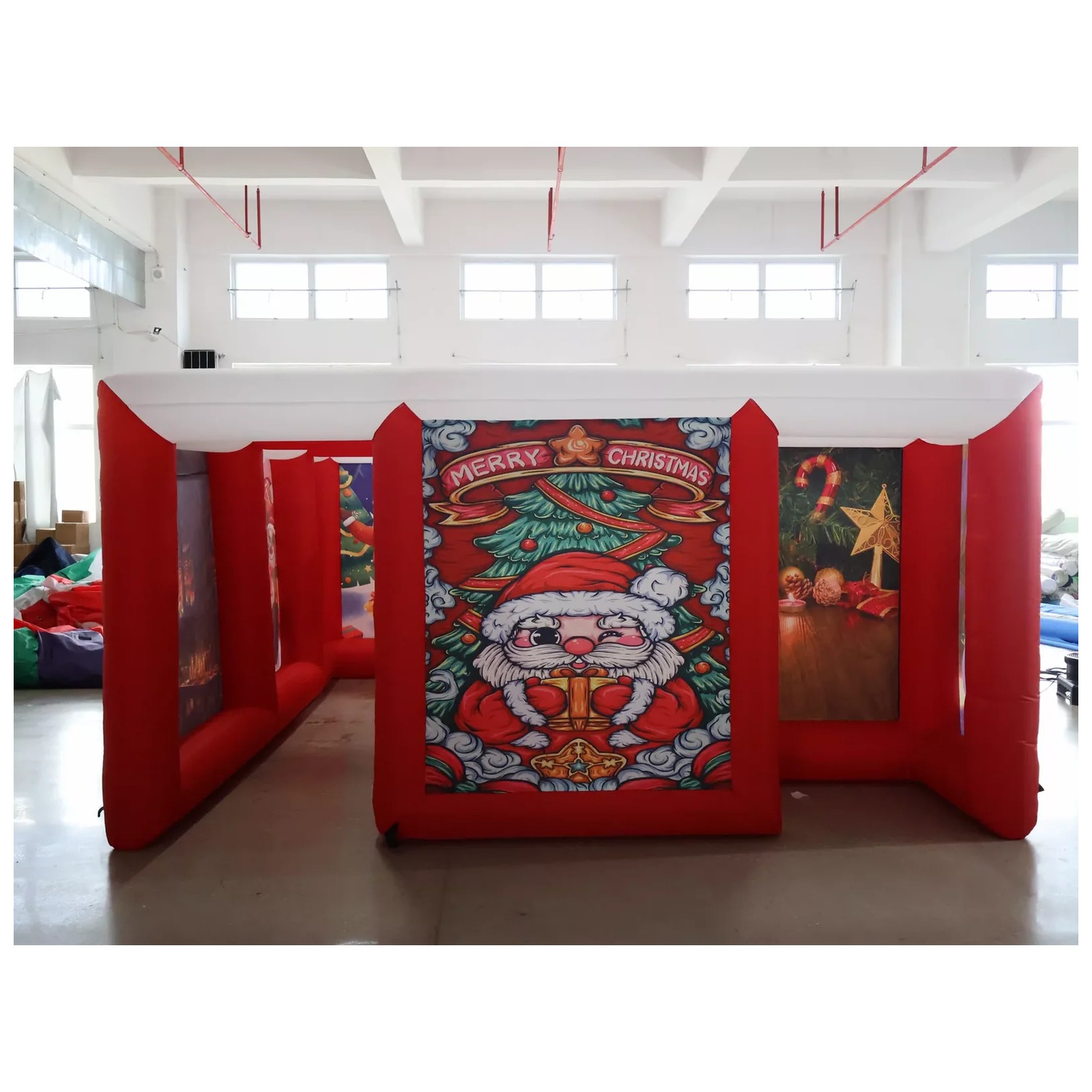 Labirin Tiup Berlapis Merah un - Outdoor Adventure Kids Party ulasan dan harga